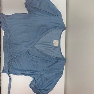 Blue Jean Crop Top